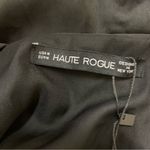 Haute Rogue  Black Cold Shoulder Satin Ruffle Blouse Small Elegant Date Night NWT Photo 5