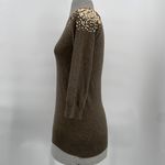 Inc international Concepts Petite Gold Sequin Pullover Sweater Brown Olive M Photo 5