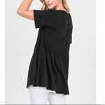 Women’s Black Elbow Sleeve Peplum Top 2XL Size 2X Photo 2