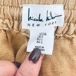 Nicole Miller  Linen Pant Women L Tan Cargo Crop Wide Leg Coastal Gorpcore Beach Photo 5