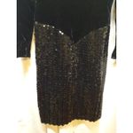 Alfred Angelo  Black Elegant Vintage Sequins, Long Sleeve Dress 9/10 Photo 3