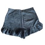 J.Crew Chambray Ruffle Hem Shorts Pleated Pockets Casual Blue Size 8 NEW Photo 1