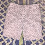 Mario Serrani  Italy Chino Bermuda Shorts Womens 4 Grey white Geometric Stretch Photo 0