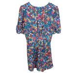 STAUD NWT  Size 10 Milla Rainbow Flower Print Puff Sleeve V Neck Mini Dress Photo 6