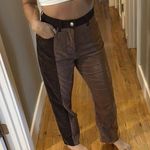 Blue Blush Two-Tone Suede Pants Photo 0