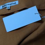 Reformation Justin Linen Pant in Barley Cropped High Rise Slim 10 New Photo 9