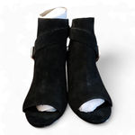 Paige Mimi Black Suede Buckle Block Heel Bootie Sandal 10.5 – NIB Photo 7