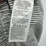 J.Crew pull on pants linen blend gray white stripe elastic waist nautical 12P Photo 5