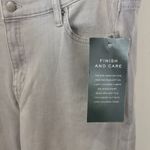 LRL women's size 14 block wash stretch raw hem cropped skinny jeans 35x27 35x25 Gray Photo 4