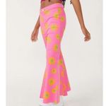 Free People Youthquake Printed Crop Flare Jeans in Lipstick Combo sz 26 Photo 4