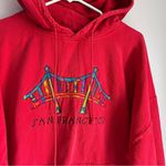 Vintage San Francisco Hooded Sweatshirt Red Size L Photo 1