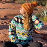 Patagonia Blue Green Yellow Synchilla Fleece Timber Twist Snap-T Pullover Jacket Photo 2