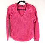 H&M Basic Womens Sweater V Neck Chunky Knit Pink Size S Photo 0