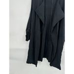 Apt. 9  Waterfall Drape Trench Coat Women Medium Black Flaw NEW Lightweight Photo 8