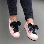 Melissa  Size 5 Pink Black PVC Disney Mickey Mouse Sneakers Shoes Minnie Mouse Photo 0