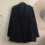 London Fog  Black double-breasted midi trench coat jacket long sleeve-3X Photo 2