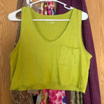 Aerie  chartreuse workout cropped tank top Photo 0