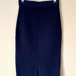 Uniqlo | Navy Blue Ribbed Pull-on Stretch Pencil Skirt Sz XS Photo 0