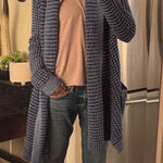 Rip Curl  Navy and Light Gray Knit cardigan open Sweater Xl Photo 0