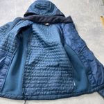 Outdoor Research Women's Hooded Insulated Jacket Blue Fleece Hybrid Zip Medium Photo 3