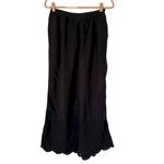 Anthropologie Crochet Hem Crop Pants Womens Black 2T Photo 4