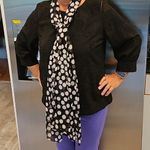 St. John ππ 100% Silk Scarf ~ Black & White Polka Dot Print Photo 0