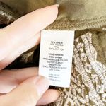 House of Harlow Linen High Rise Embroidered Boho Shorts Green Medium Photo 2