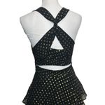 ALC Frank A.L.C. Lita Black Gold Maxi Dress Women’s Size 2 Cutout Metallic Formal Photo 6