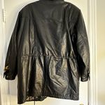 Luigi lamberto Women 50 Mid Length parka Leather Jacket Lined. Black. Black Size undefined Photo 1