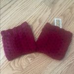 Maroon Knit Women’s Boot Cuff’s Red Photo 1