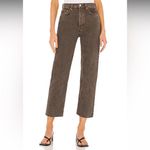 RE/DONE 70s Ultra High Rise Stove Pipe Leg in Washed Chocolate Size 27 Photo 8