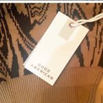 Good American Swirl Intarsia Crop Boxy Sweater NWT
Size 5/6 in Sepia002 Photo 9