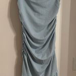 edikted strapless stripped dress with ruching detail on back size L Size L Photo 0