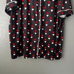Women’s 2XL Black Heart Print Pajama Set Short Sleeve Top & Shorts Red Size XXL Photo 5