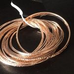 Nicole Miller 33 New  Rose Gold & Crystals Bangles Photo 0