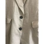 ZARA ✨ Oversized Linen Blend Light Heather Long Sz Large Blazer Coat✨ Photo 7
