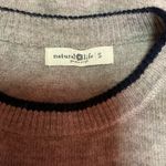 Natural Life  Peace Sign Sweater Gray Knit Pullover Sweater Photo 1