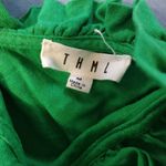THML green ruffle sleeve linen blend top Photo 3