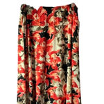 JM Collection  women's size large floral maxi, orange, black and cream, n… Photo 1