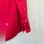 Stars Above  red silky satiny sleep shorts / loungewear Valentines Day Hearts; XL Photo 3