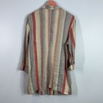 Nic+Zoe  clover stripe linen blend oversized blazer size XL Photo 5