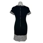 Karl Lagerfeld Paris Black White Dress Sheath Houndstooth Detail Size 6 Photo 1