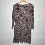 Boden Women's Black Pink Dot Print Long Sleeve Nellie Jersey Dress Size 10 Photo 3