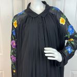 ASOS DESIGN pleated midi shirt dress embroidered sleeves in black S 18. E58 Photo 4