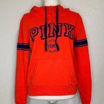 PINK - Victoria's Secret PINK Victoria’s Secret Orange Logo Pullover Hooded Sweatshirt, Sz Small Photo 0