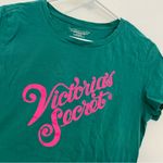 Victoria's Secret VICTORIA’S SECRET VS Tee-Jama Green Pink Graphic Tee T-Shirt Pajama SHIRT ONLY Photo 8