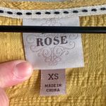 Knox Rose  Short Ruffle Sleeve Button Front Yellow Mini Sun Dress Size XS Photo 7