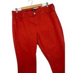 NYDJ Jeans Womens 14 Red Alina Ankle Denim Frayed Hem Lift Tuck Technology Photo 5