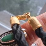 Boutique Gorgeous Vintage EA satin twist Rope Shell Knecklace with screw lock Photo 2