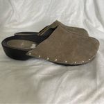Candie's VTG  Clogs Y2K Wood Brown Leather Chunky‎ Studded 90's Retro 6.5 Photo 1